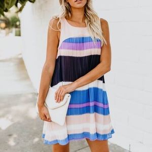 Vincenzo Pleated Shift Dress - Vici Collection